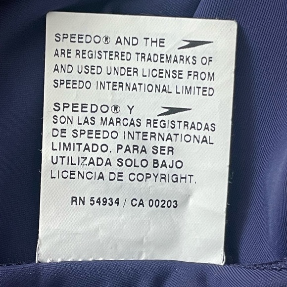 Speedo One Piece Swimsuit Size 8. Navy Blue - Picture 6 of 10